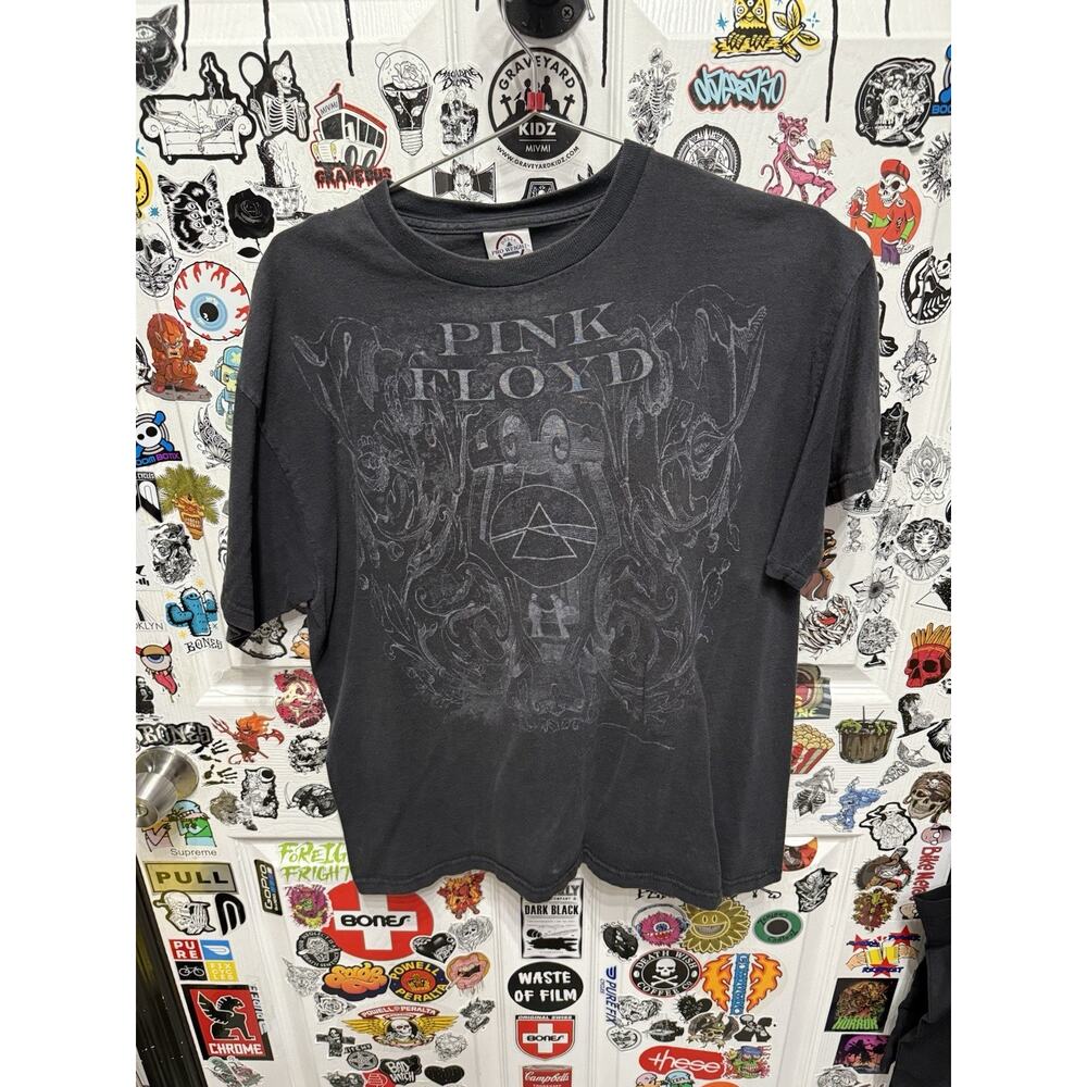 2008 Pink Floyd Black & White Delta Pro Weight Short Sleeve T-Shirt Size L